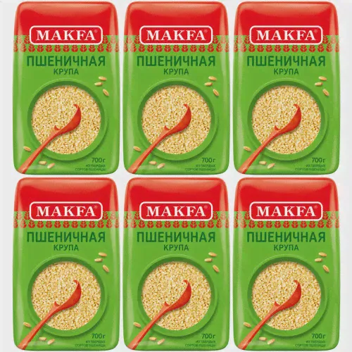Макфа Крупа пшеничная Артек, 700 г, 6 уп